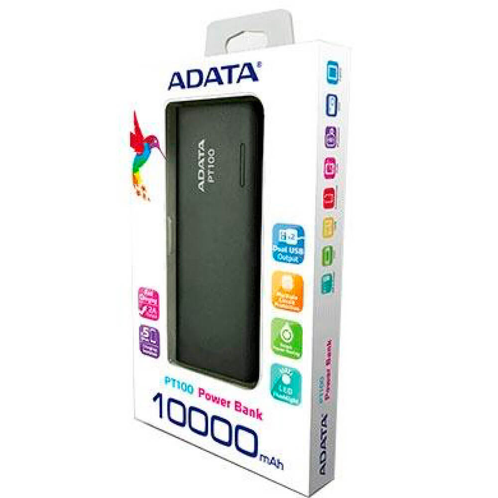 Power Bank 10000mah Adata Cargador Bateria Portatil Celular Led Color  Turquesa